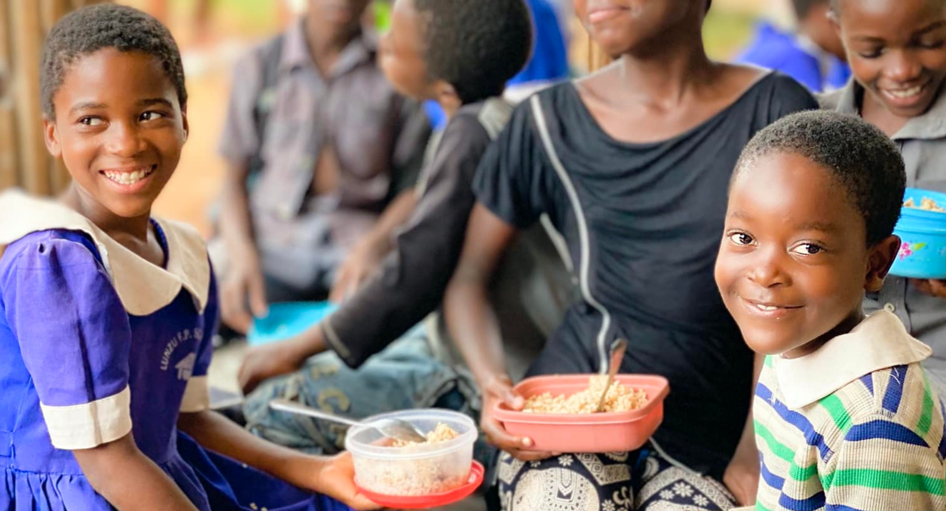 Children receiving nutritious meals